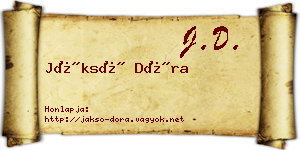 Jáksó Dóra névjegykártya